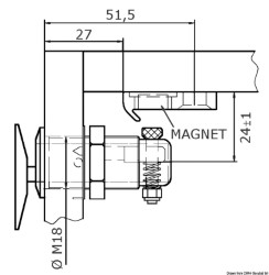 Flush Lock овален тип A магнитен