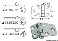 Hinge standard pin 55x37 mm 