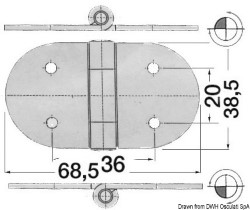 Standardna igla šarke zrcalno polirana S 68,5x38,5 mm