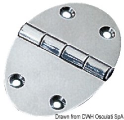Ovaal scharnier 84x56 mm stiftbevestiging 2 mm