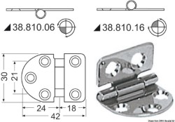 Hinge reversed pin 42x30 mm 