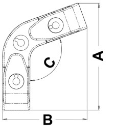 Angle механично устройство w / ролки