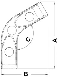 Angle механично устройство w / ролки