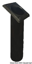Porte canne polypr UV stabilizé carré noir 240mm 