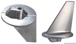 Zinc fin anode for stern drive 