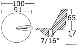 Anode f.Motorfuße m. VA-Stahl Propeller 50/140 PS 