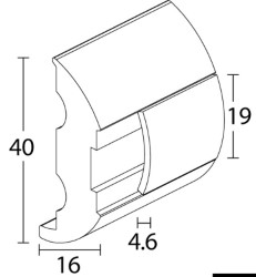 Profil C en acier inoxydable de 20 mm avec trou étiré