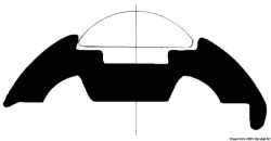 Bela PVC profil baza h.40mm