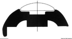 Alb PVC profil de bază h.55mm