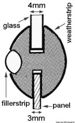 Уплотнитель иллюминатора ПВХ профиль черный 26,5x20 мм
