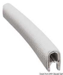 Semi-flexibel versterkt wit PVC profiel 1,5x4mm