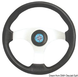 Technic steering wheel black/silver 350 mm 