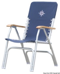 Alum.fold.chair DÄCK blå