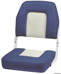 De Luxe seat w/foldable backrest white/blue 