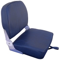 Seat w / fällbart tillbaka marinblå vinyl kudde