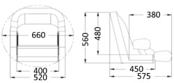 Polstrovaný sedák w / H51 otočiť tak, aby bol potiahnuté