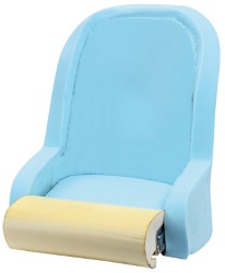 Padded seat w/H51 flip up to be coated 
