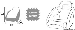 Couvre-siège monoplace tissu 60x60x65cm gris 300D 