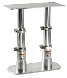 Double pedestal ss handles base 615 x 300 mm 