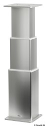 Square aluminum pedestal 3-heights 12V 