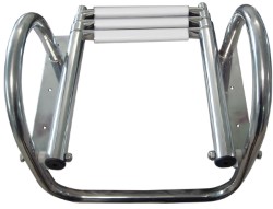 3-step (white) telescopic ladder w/handles  