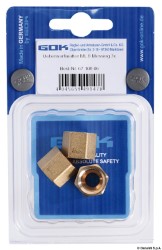 Brass nut for 8 mm copper tube (3-pcs display blister) 