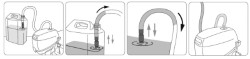 Manual pump to decant liquids hose 15 mm 