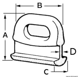 Nylon polkruhový slide 10mm