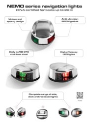 NEMO LED navigationslampa 112,5+112,5 tvåfärgad Blister - horisontell montering
