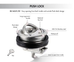 PUSH LOCK Eclipse pull latch with lock 