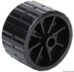 Side roller, black 75 mm Ø hole 17 mm 