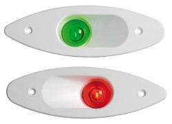 Wbudowane światło nawigacyjne ABS w kolorze zielonym/białym