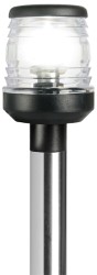 Classic 360° pull-out pole w//base black plastic 100cm 