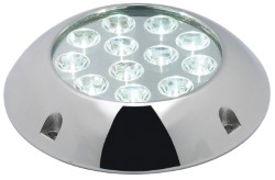 Podvodna luč w / 12x3W bela LED z vijaki