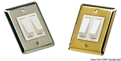 Double toggle switch polished brass 