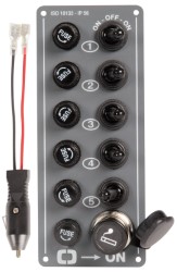 Electric control panel 5 switches + lighter plug 