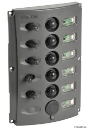 Electric panel w/automatic fuses and double LED 