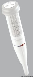 Whale Twist shower hot/cold water, straight, grey 