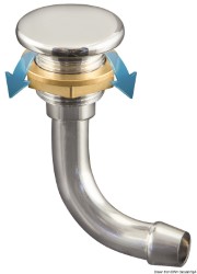 Топливный клапан Full Flush из хромированной латуни 90 Ø 19 мм