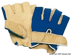 Sailing leather gloves short fingers M 