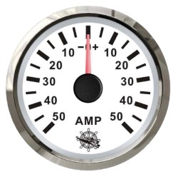 Ammeter w/shunt 50 A white/glossy 