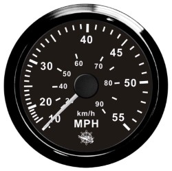 Pitot speedometer 0-55 MPH black/black 