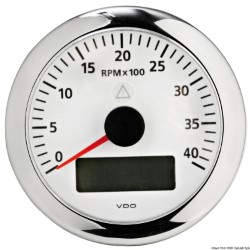 VDO ViewLine Licznik obrotów 4000 RPM biały