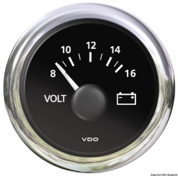 Voltmeter black 8/16 V 