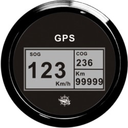 Speedometer kompas mile tæller GPS sort / sort