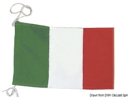 Włoska flaga uprzejmości poliester 20 x 30 cm