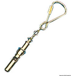 Porte-clés avec anneau laiton poli Sifflet 