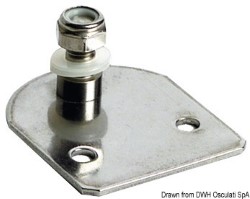 Flat fastening plate w/8-mm threaded pin 