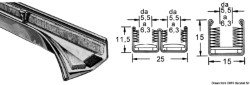 Watertight pane profile AISI316 single 15x15 mm 
