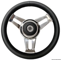Steering wheel black leather 3-spoke Ø mm 350  
